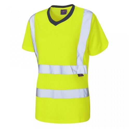 Leo Workwear Belstone Class 2 Hi-Vis Yellow Women's T-Shirt Leo Workwear Belstone Class 2 Hi-Vis Yellow Women's T-Shirt
